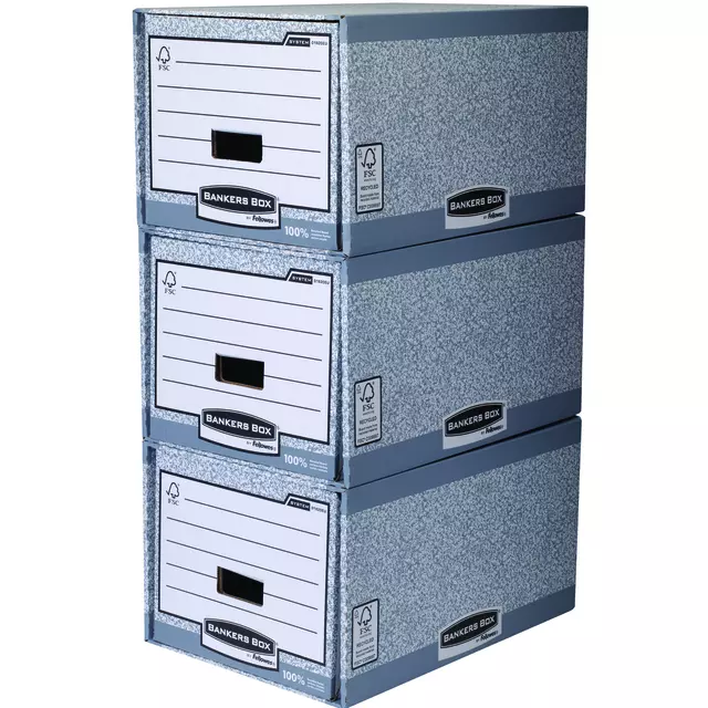 Een Archieflade Bankers Box A4 System A4 grijs koop je bij MV Kantoortechniek B.V.