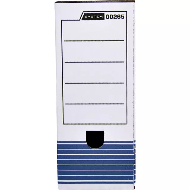 Een Archiefdoos Bankers Box System A4 100mm wit blauw koop je bij KantoorProfi België BV
