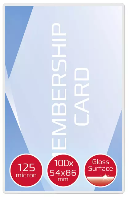 Een Lamineerhoes GBC creditcard 54x86mm 2x125micron 100stuks koop je bij KantoorProfi België BV