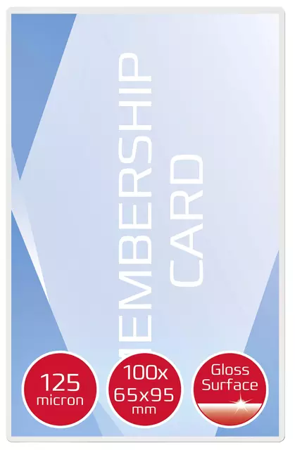 Een Lamineerhoes GBC overheids card 65x95mm 2x125micron 100stuks koop je bij Van Leeuwen Boeken- en kantoorartikelen
