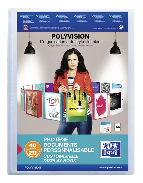 Een Showalbum Oxford Polyvision A4 20-tassen PP transparant koop je bij EconOffice
