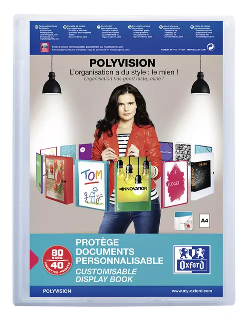 Een Showalbum Oxford Polyvision A4 40-tassen PP transparant koop je bij KantoorProfi België BV