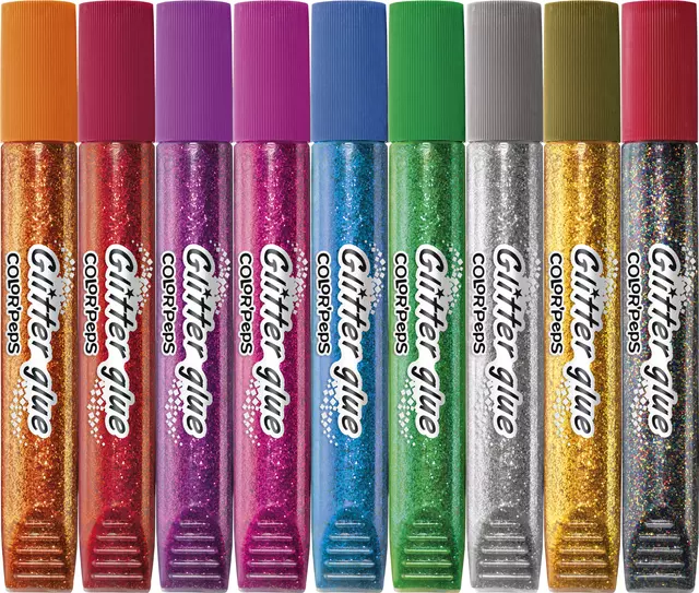 Een Glitterlijm Maped Color'Peps set á 9 kleuren koop je bij EconOffice