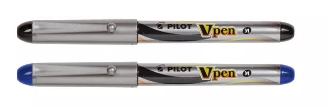 Een Vulpen Pilot Vpen medium zilver/zwart koop je bij MV Kantoortechniek B.V.