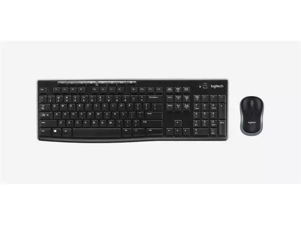 Een Toetsenbord Logitech MK270 Qwerty + muis zwart koop je bij Van Leeuwen Boeken- en kantoorartikelen
