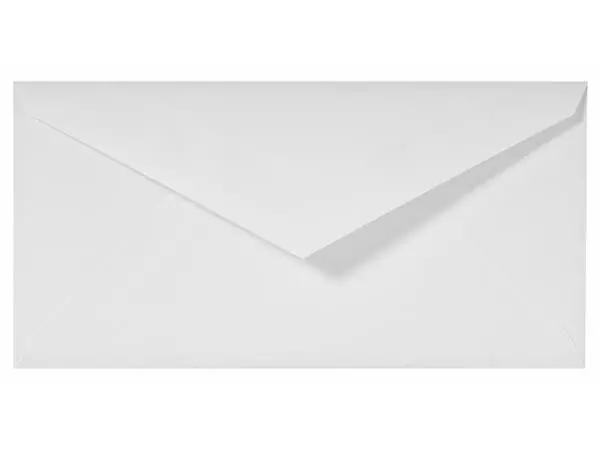 Envelop G.Lalo bank DL 110x220mm gegomd gevergeerd wit pak à 25 stuks