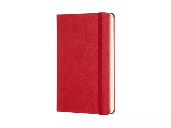 Een Notitieboek Moleskine pocket 90x140mm blanco hard cover rood koop je bij NiceSupplies.nl