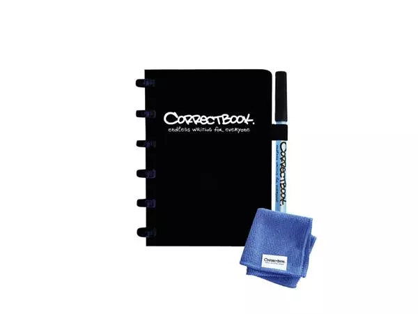 Een Notitieboek Correctbook A6 blanco 40blz ink black koop je bij EconOffice