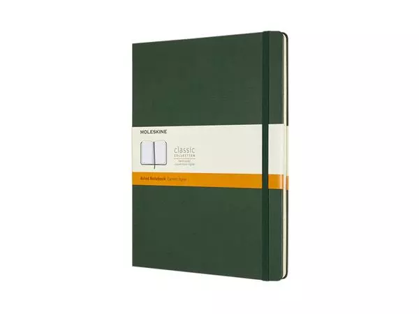 Een Notitieboek Moleskine XL 190x250mm lijn hard cover myrtle green koop je bij Van Leeuwen Boeken- en kantoorartikelen
