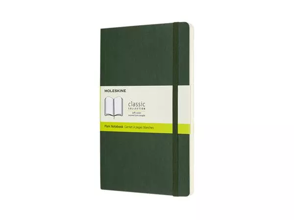 Een Notitieboek Moleskine large 130x210mm blanco soft cover myrtle green koop je bij KantoorProfi België BV