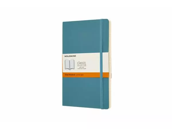 Een Notitieboek Moleskine large 130x210mm lijn soft cover reef blue koop je bij EconOffice