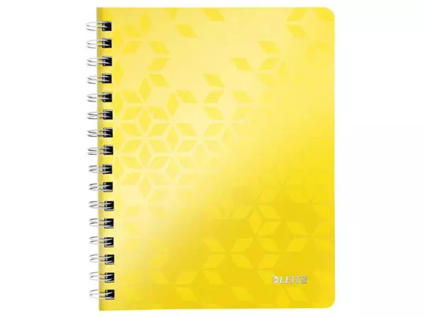 Een Cahier de notes Leitz WOW A5 ligné spirale PP jaune koop je bij QuickOffice BV