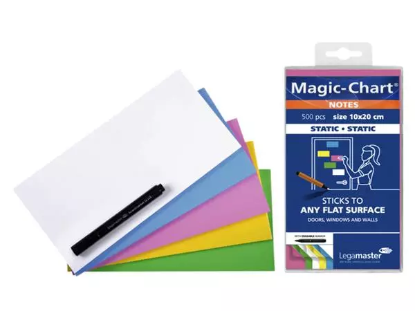 Een Magic-chart notes Legamaster 10x20cm assorti koop je bij Van Leeuwen Boeken- en kantoorartikelen