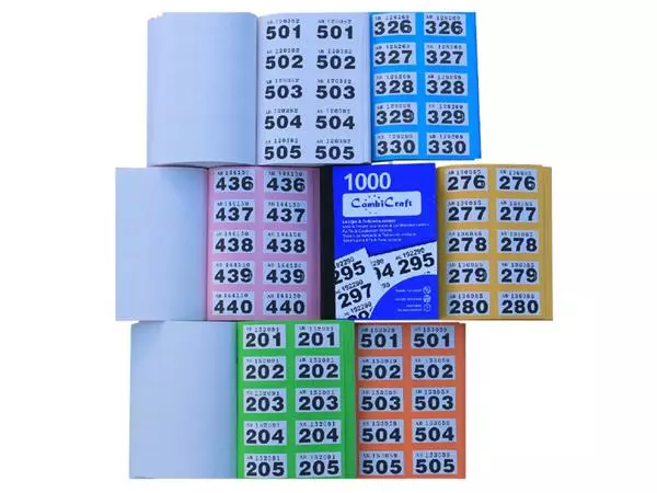 Een Nummerblok 1-1000 assorti 6 stuks koop je bij NiceSupplies.nl