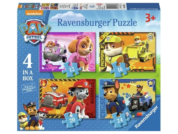 Een Puzzle Ravensburger Chiots 4xpuzzles 12+16+20+24pcs NL/FR koop je bij Van Hoye Kantoor BV