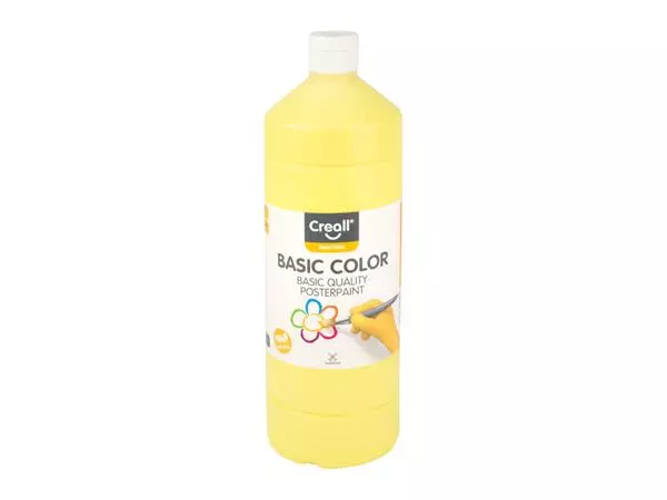 Een Plakkaatverf Creall basic lichtgeel 1000ml koop je bij Klik Office BV