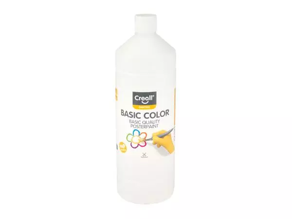 Een Plakkaatverf Creall basic wit 1000ml koop je bij EconOffice