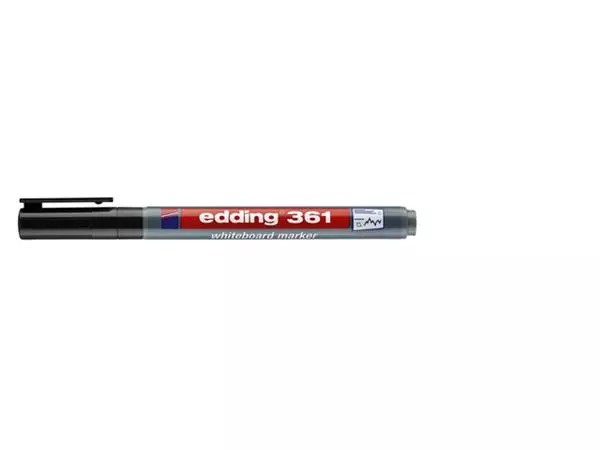 Een Viltstift edding 361 whiteboard rond 1mm zwart koop je bij Kantoorvakhandel van der Heijde