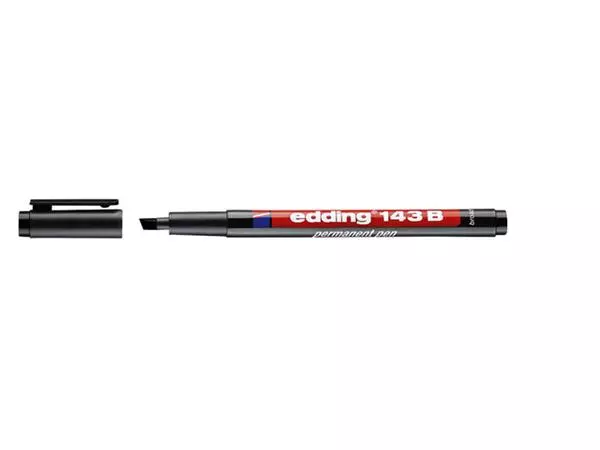 Een Viltstift edding 143 schuin 1-3mm zwart koop je bij EconOffice