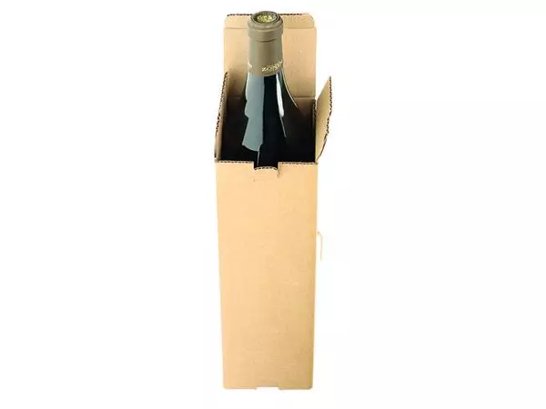 Een Verzenddoos fles IEZZY karton bruin 90x90x360mm koop je bij MV Kantoortechniek B.V.