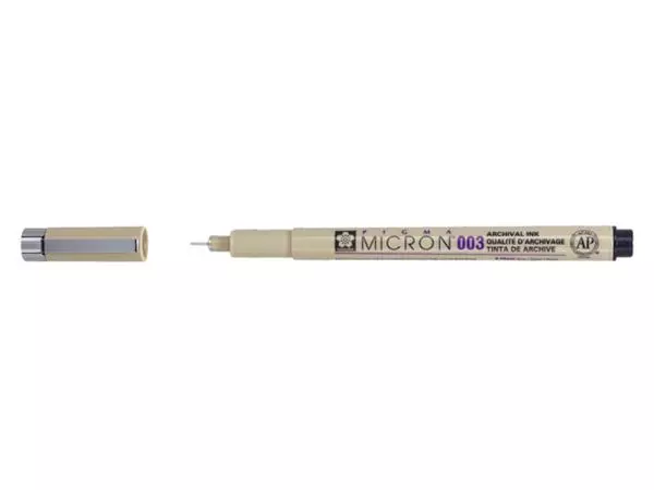 Een Fineliner Sakura pigma micron 003 zwart 0.15mm koop je bij NiceSupplies.nl