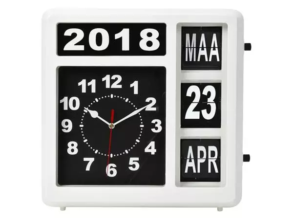 Buy your Wall clock Perel Flipover 31cm black/white at QuickOffice BV