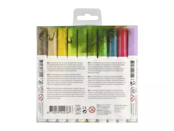 Een Brushpen Talens Ecoline set botanisch blister à 10 stuks assorti koop je bij NiceSupplies.nl