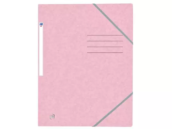Een Elastomap Oxford Top File+ A4 3 kleppen 390gr pastel roze koop je bij Goedkope Kantoorbenodigdheden