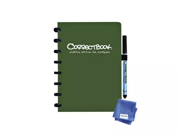 Een Notitieboek Correctbook A5 lijn 40blz forest green koop je bij Van Hoye Kantoor BV