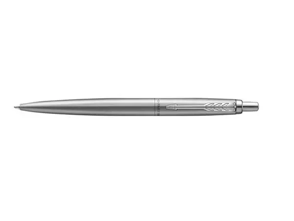 Een Balpen Parker Jotter XL Monochrome stainless steel medium koop je bij Buro De Peuter