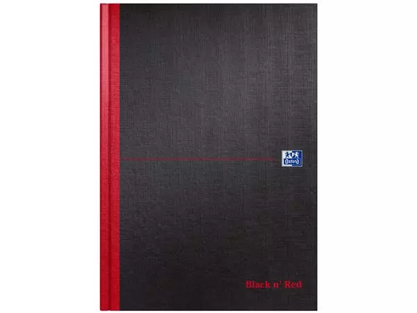 Een Notitieboek Oxford Black n' Red A4 96vel blanco koop je bij KantoorProfi België BV
