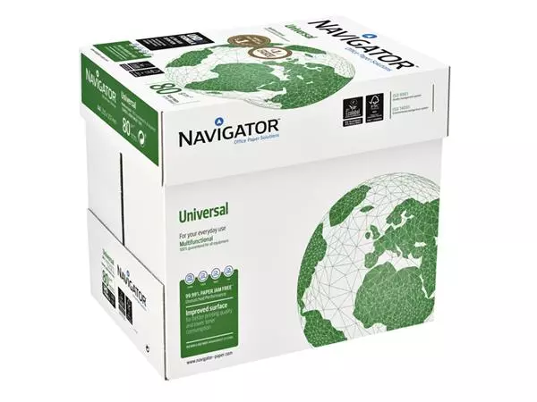 Een Kopieerpapier Navigator Universal A4 80gr wit 500vel koop je bij NiceSupplies.nl