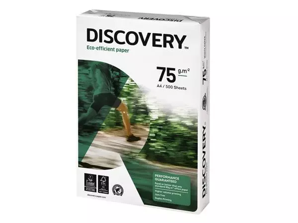 Een Kopieerpapier Discovery A4 75gr wit 500vel koop je bij Goedkope Kantoorbenodigdheden