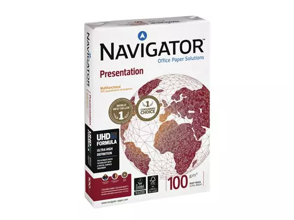 Een Kopieerpapier Navigator Presentation A4 100gr wit 500 vel koop je bij NiceSupplies.nl