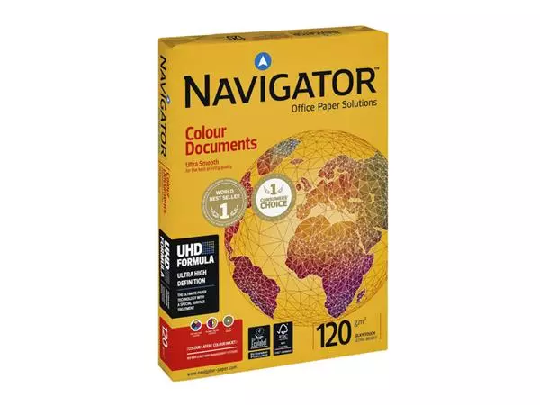 Een Kopieerpapier Navigator Colour Documents A3 120gr wit 500vel koop je bij Kantoorvakhandel van der Heijde