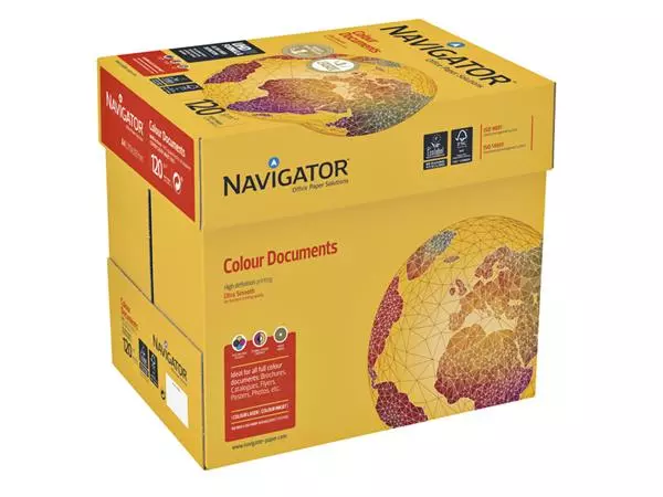 Een Kopieerpapier Navigator Colour Documents A4 120gr wit 250 vel koop je bij NiceSupplies.nl