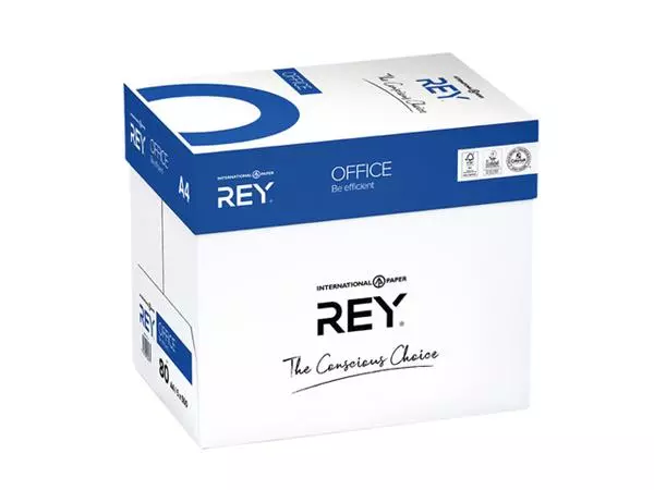 Een Kopieerpapier Rey Office A4 80gr wit 500 vel koop je bij Buro De Peuter