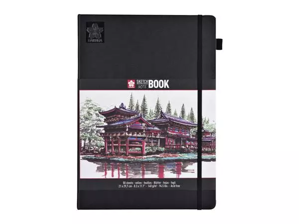 Een Schets-notitieboek Sakura A4 140gr 80vel wit koop je bij Totaal Kantoor Goeree
