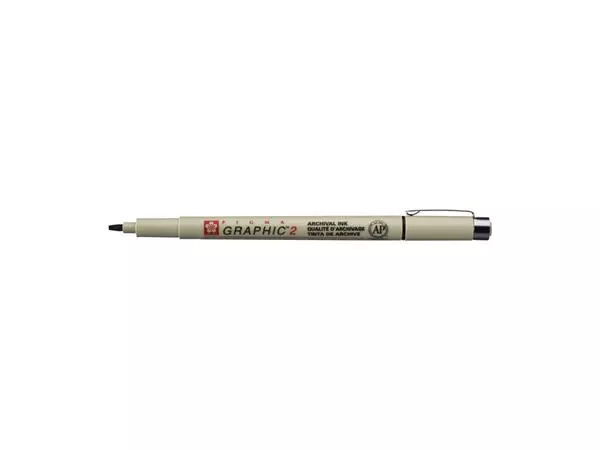 Een Fineliner Sakura Pigma Graphic 2 2.0mm zwart koop je bij KantoorProfi België BV