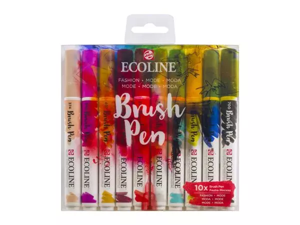 Een BRUSHPEN TALENS ECOLINE FASHION ASS 10ST koop je bij Kantoorvakhandel van der Heijde