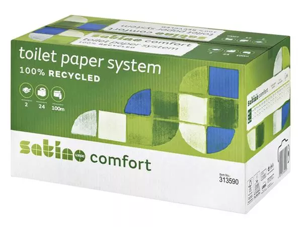 Een Toiletpapier Satino Comfort JT3 systeemrol 2-laags 724vel wit 317960 koop je bij L&N Partners voor Partners B.V.
