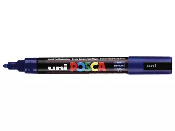 Een Verfstift Posca PC5M medium donkerblauw koop je bij Totaal Kantoor Goeree
