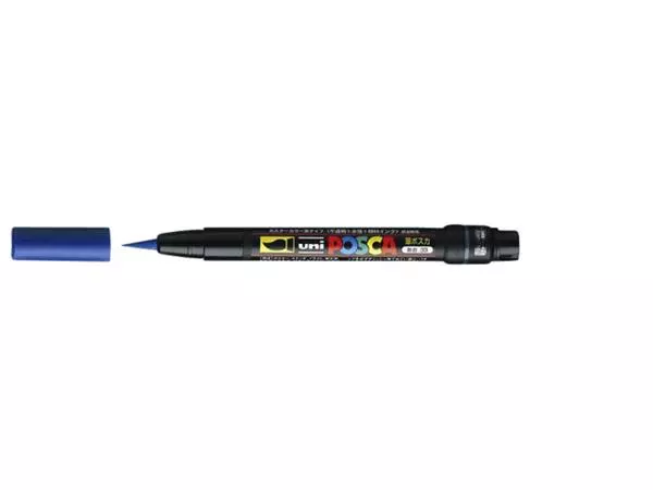 Brushverfstift Posca PCF350 1-10mm donkerblauw