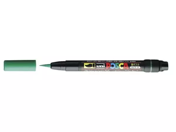 Een Brushverfstift Posca PCF350 1-10mm donker groen koop je bij KantoorProfi België BV