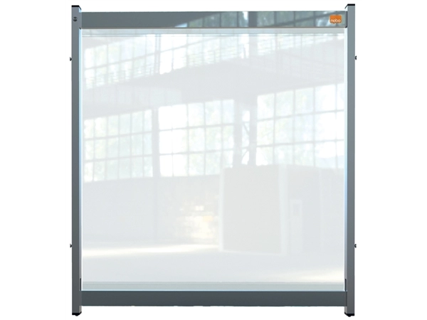 Een Bureauscherm Nobo modulair doorzichtig PVC 75x82cm koop je bij Alles voor uw kantoor