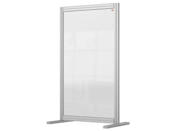 Een Bureauscherm Nobo Modulair transparant acryl 600x1000mm koop je bij NiceSupplies.nl