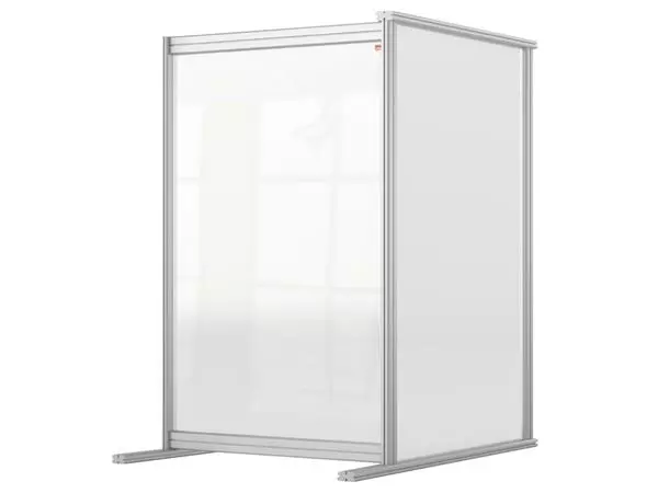 Een Bureauscherm uitbreidingspaneel Nobo Modulair transparant acryl 600x1000mm koop je bij NiceSupplies.nl