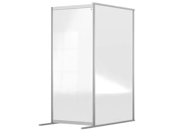 Een Scheidingswand uitbreidingspaneel Nobo Modulair transparant acryl 800x1800mm koop je bij NiceSupplies.nl