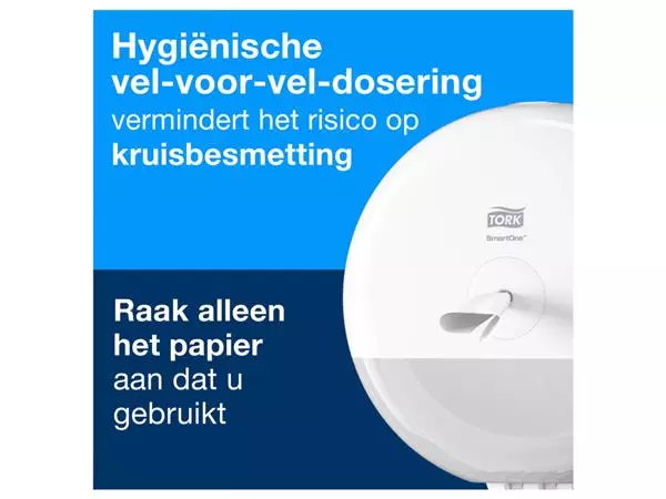 Een Toiletpapier Tork SmartOne® Mini T9 advanced 2-laags 620 vel wit 472193 koop je bij NiceSupplies.nl