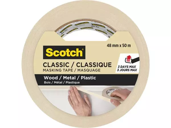 Een AFPLAKTAPE SCOTCH CLASSIC 48MMX50M BEIGE koop je bij Kantoorvakhandel van der Heijde